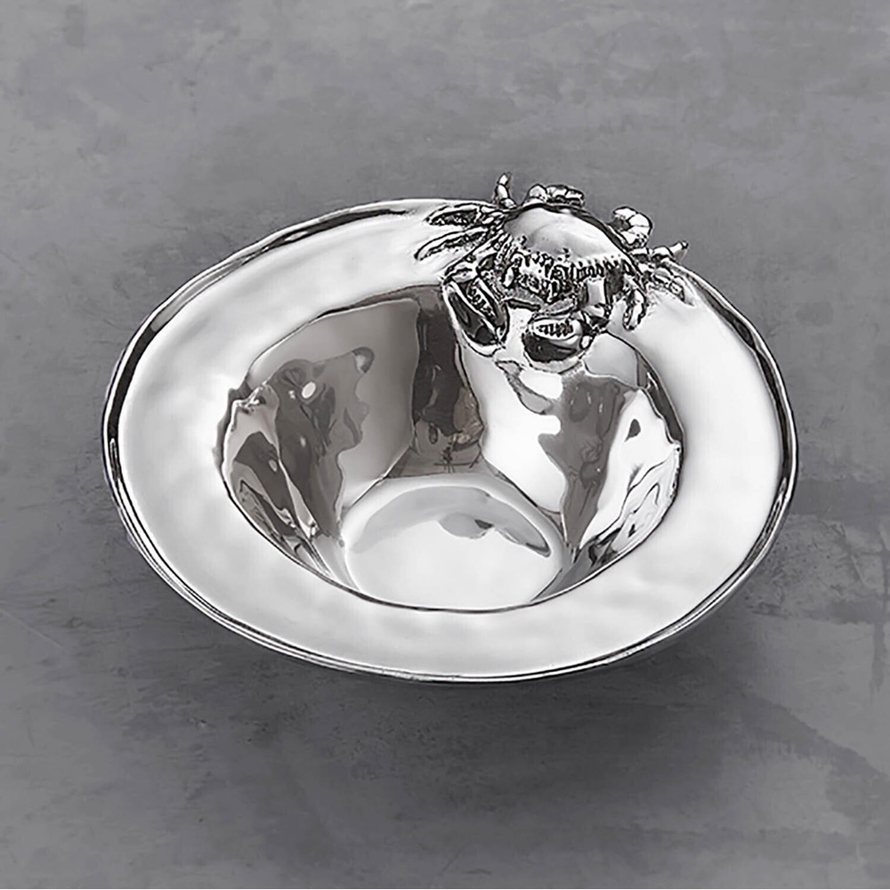 BEATRICE BALL Metalware Ocean Dip Crab Bowl Oven Safe for 350 degrees